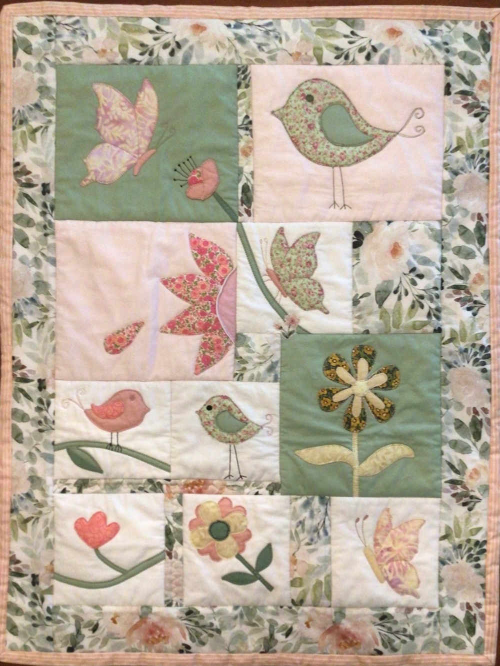 Baby Quilt Handmade  36” x 28”